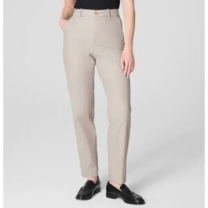 Spanx Pants Small Tall Stretch Twill Slim Straight Bone Dressy Office Work Chic